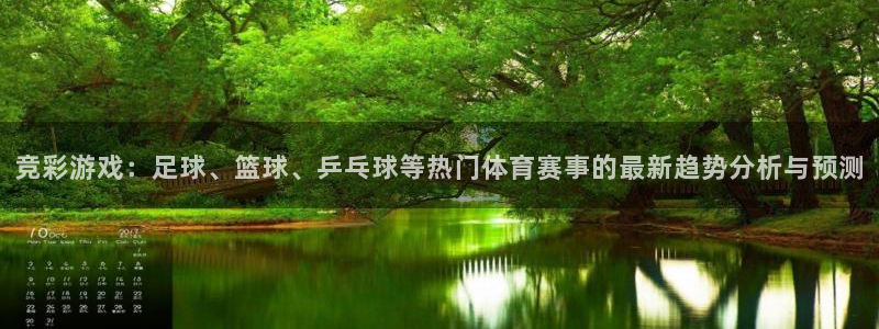 竞彩游戏：足球、篮球、乒乓球等热门体育赛